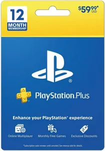 PlayStation Plus 12-month membership card