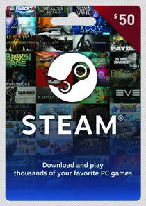Steam $50 gift card